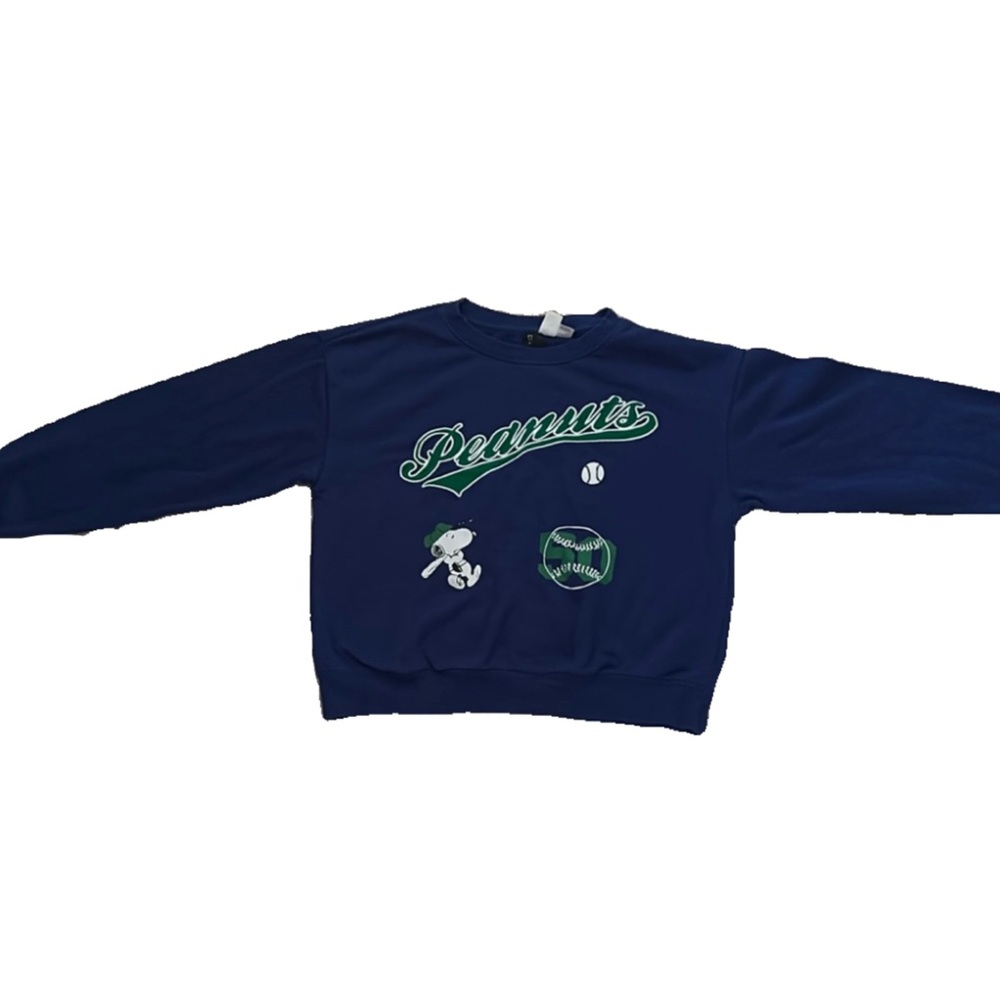 Dark Blue Peanuts Baseball Crewneck